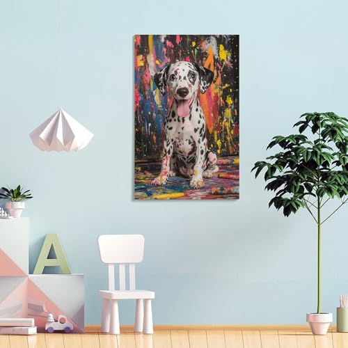 Peinture dalmatien sur toile 40x60cm impression HD affiche murale - 4