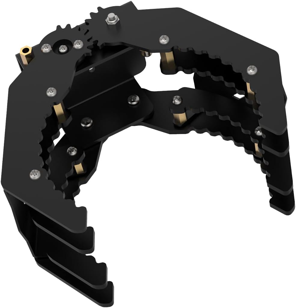 LewanSoul Mechanical Robot Arm Claw/Gripper Robot Gripper (Black Mechanical Claw without servo)