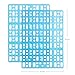Niteangel 2 Pieces Rabbit Playpen Feet Mats for Cage, Comes with 4 Fixed Tabs (Blue)