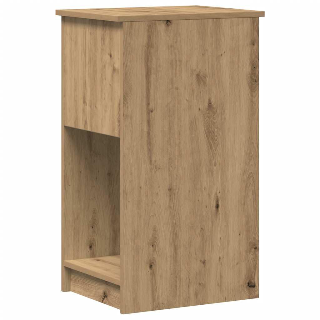 Computerschrank mit Schublade, PC-Unterschrank für Computergehäuse, PC-Ständer mit offenem Fach, Artisan-Eiche, 35 x 45 x 77 cm, Möbel für PC-Tower und Büroorganisation