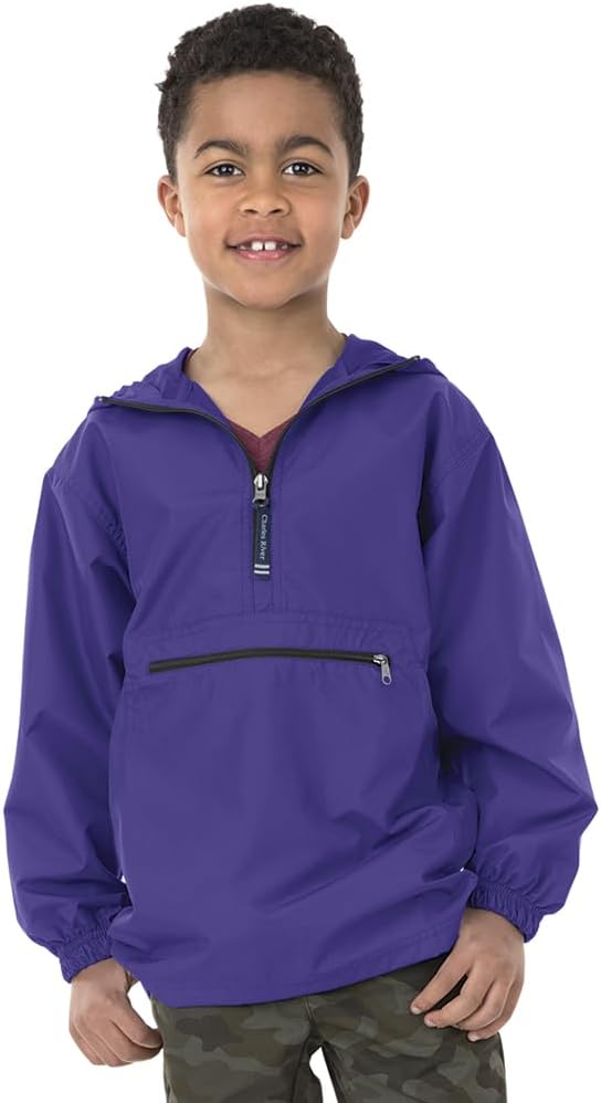 Youth Pack-N-Go Pullover, Lightweight Packable Windbreaker, Wind & Water-Resistant Kids Jacket