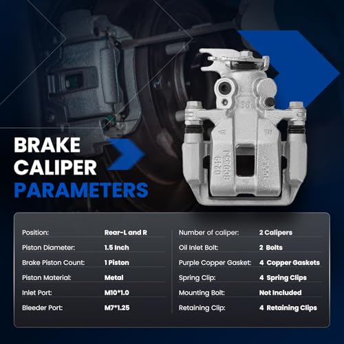 Image of Rear Brake Caliper Assembly for Acura TSX 2010-2014 2.4L 3.5L