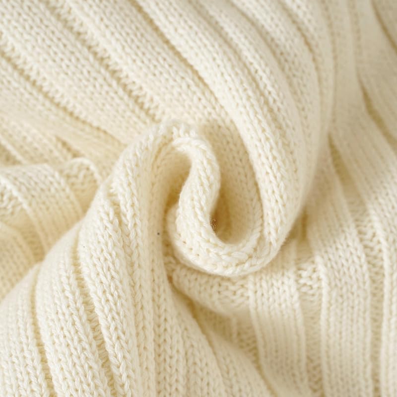 Neiwech Baby Boy Girl Romper Newborn Infant Knit Striped Solid Long Sleeve One Piece Jumpsuit Clothes - Image 5