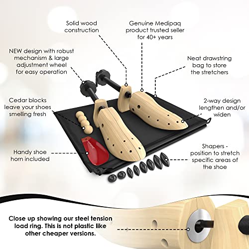 Medipaq-Premium-Gents-Pine-Shoe-Stretchers-Shoe-Tree-Stretcher-Shoe-Stretches-for-Men-Set-of-2-with-Cedar-Balls-and-Drawstring-Bag-UK-7-12