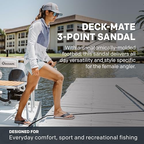 Grundens Women's Deck-Mate 3-Point Sandal | Comfortable, Water-Friendly Deck Sandal for Fishing, Boating, and Beachwear2
