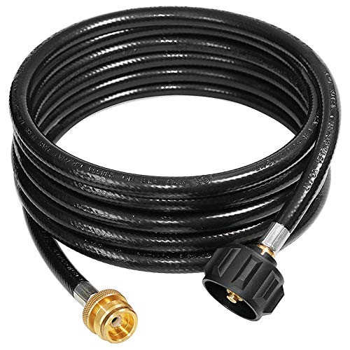 RETYLY Replacement of 12-Foot Propane Tank Converter Conversion Hose Assembly for QCC1 / Type1 LP Gas Tank Connect Large Volume Propane Equipment to 20-Pound Propane Tank
