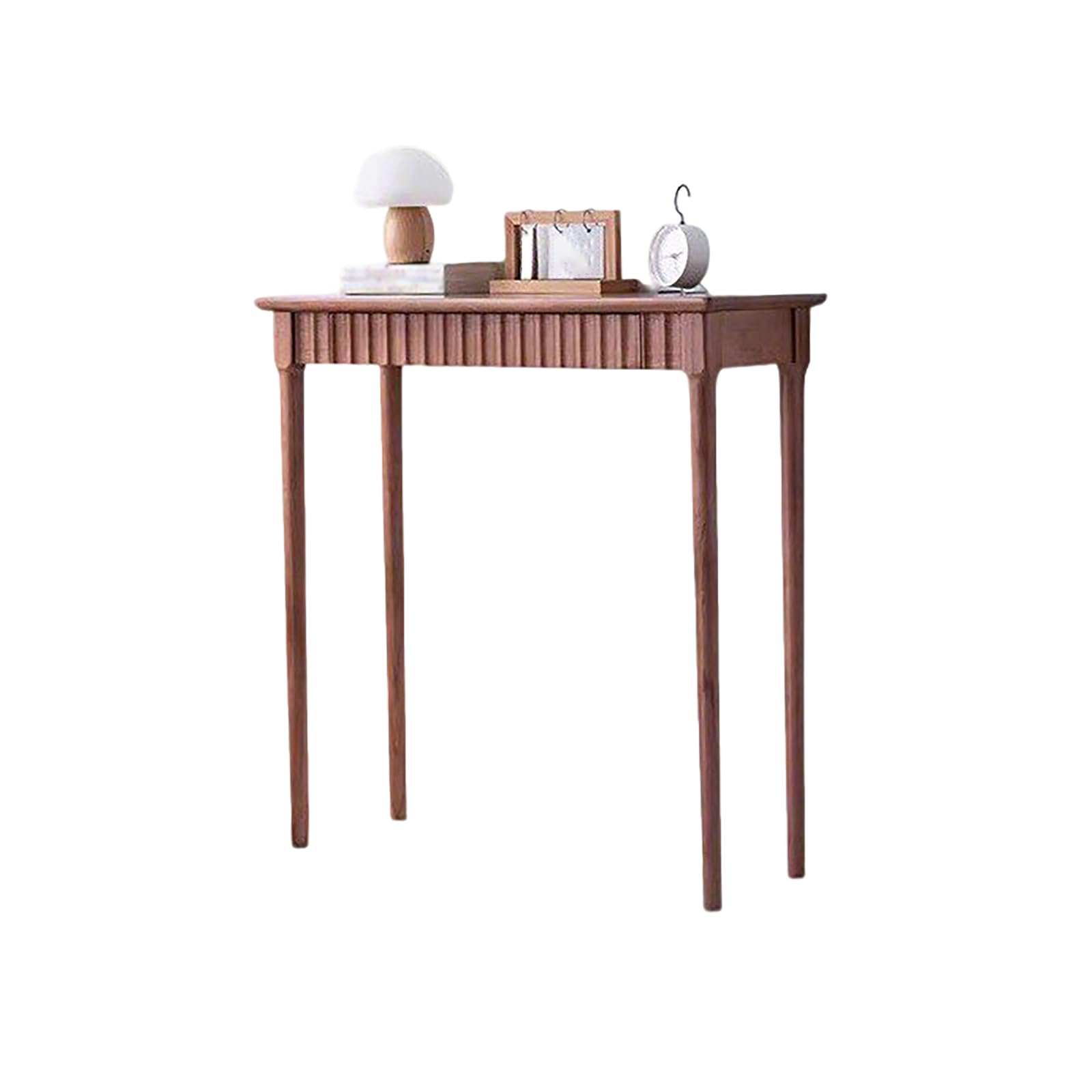 FBNMG Minimalist Medieval Solid Wood Console Table, Hallway Side Table with Drawers, Slim Sofa Table for Living Room Foyer Entrance Study Stairwell(120X35X80CM, Cherry)
