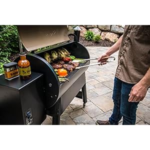 Traeger grills pro 34 electric wood pellet grill and smoker bronze 884 square inches cook area 450 degree max temperature meat probe 6 in 1 bbq grill  urban country home decor