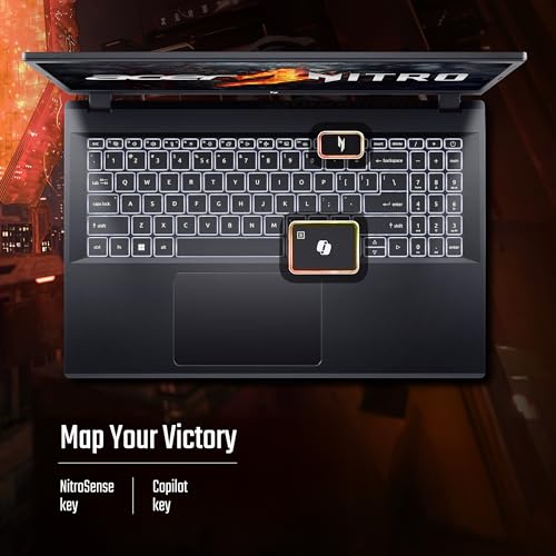 Image of acer Nitro V, AMD Ryzen 5 6600H, NVIDIA GeForce RTX 3050-6GB, 16GB DDR5, 512GB SSD, FHD IPS, 15.6 inch /39.6cm, 165 Hz, Win 11 Home, Obsidian Black, 2.1KG, ANV15-41, Gaming Laptop