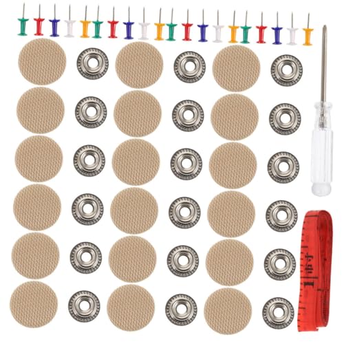 Unomor 30pcs Roof Cloth Repair Buckle Car Headliner Pins Headliner Tacks Car Headliner Repair Kit Auto Body Repair Tools Car Repair Tool Kit Car Ceiling Fabric Repair Kit Beige Flannel