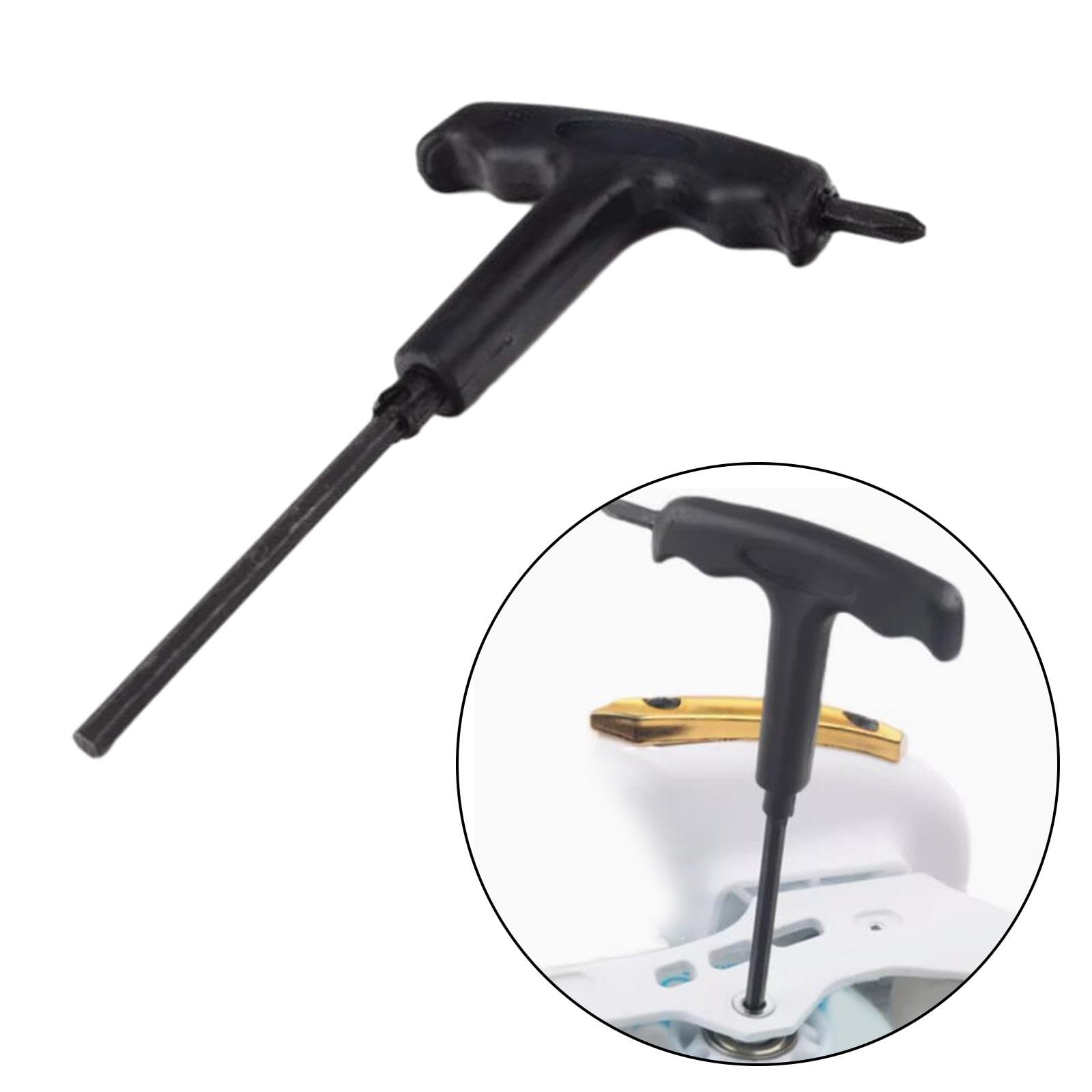 Almencla Clé en T pour Patins à Roues Alignées, Outil d'entretien pour Skateboard, Tournevis Portable Antidérapant, Accessoire Fiable pour Longboard à