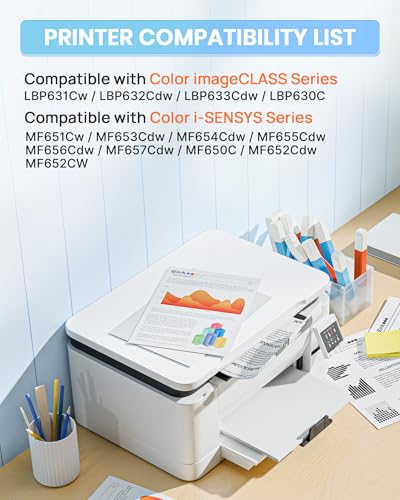 Image of E-Z Ink 067H 067 Toner Cartridge with Chip Compatible for Canon 067H Toner Cartridge Set High Yield Cartridge 067 for Canon imageCLASS MF656Cdw MF654Cdw LBP632Cdw MF653Cdw Printer (BCMY, 4 Pack)