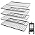 Hisencn Cooking Grates for Pit Boss PBV4PS2, Pit Boss Pro Series II 4-Series Vertical Wood Pellet Smoker, 4 Pieces Porcelain Steel Cooking Racks Replacement Parts for Pit Boss 10739