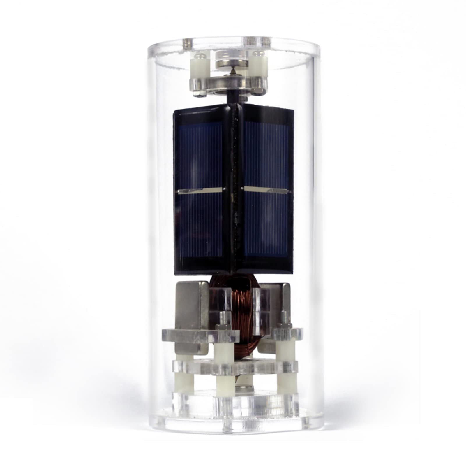 CcacHe Motor Solar de levitación magnética Adornos creativos de levitación magnética Regalos científicos (cilíndrico)