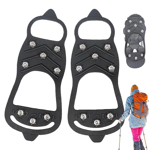 Botas de hielo, botas de nieve, antideslizantes, anticaídas, tacos de tracción de invierno, tacos de agarre de nieve, tacos de tracción, botas de crampones al aire libre, picos de hielo, Einfa
