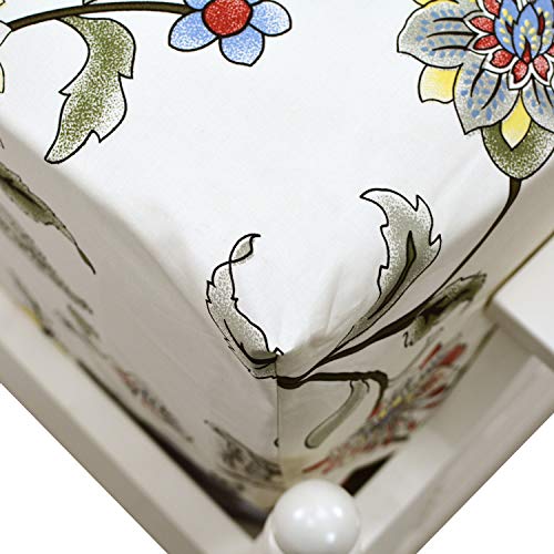 Softta Elegant And Shabby Bedding King 4 Pcs Green Leaves Floral Bed Sheet Set 1 Flat Sheet +1 Fitted Sheet +2 Pillowcases Princess Bedding Girls 100% Egyptian Cotton 800 Tc Hypoallergenic #TOP5