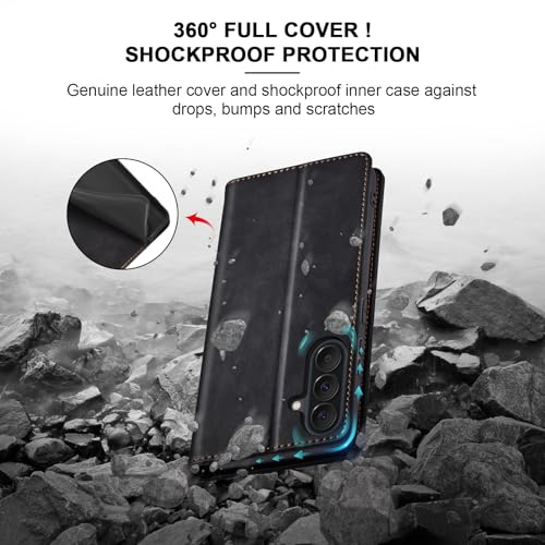 Image of Jasonyu Flip Wallet Case for Samsung Galaxy A37 5G,Black