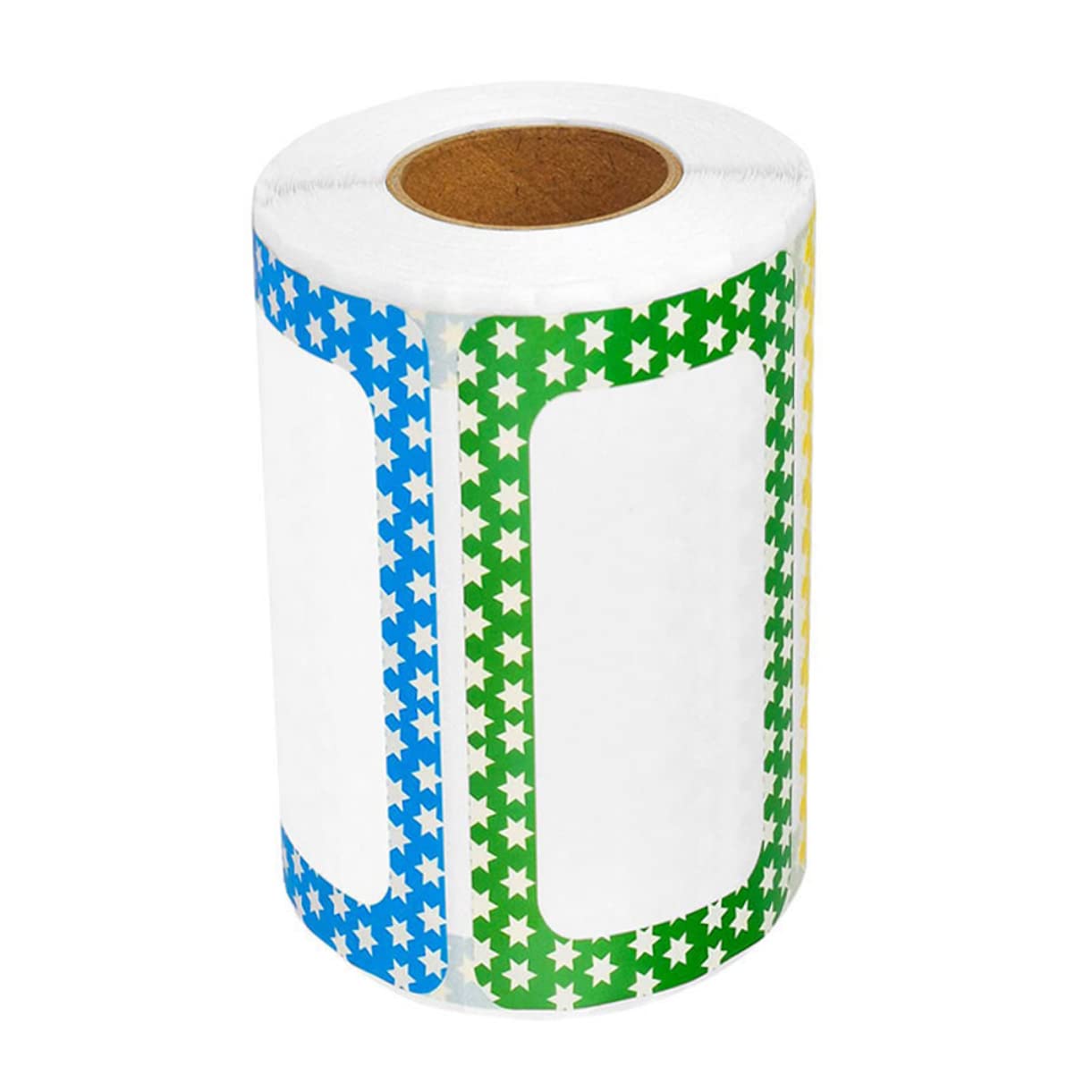 Uonlytech 3 Rouleaux Étiquettes Nominatives Autocollantes Colorées avec Bordures Autocollants à Écrire pour Identifier Objets et Pratiques et Élégants
