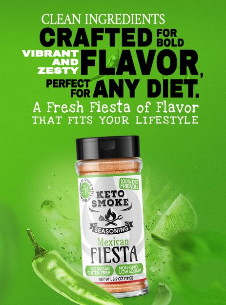 Bold and Zesty Combo – Keto Smoke 2-Pack: Original Blend + Mexican Fiesta (Small Bottle) | Smoky, Zesty & Flavor-Packed | Keto-Friendly, Sugar-Free, Low Sodium image 4