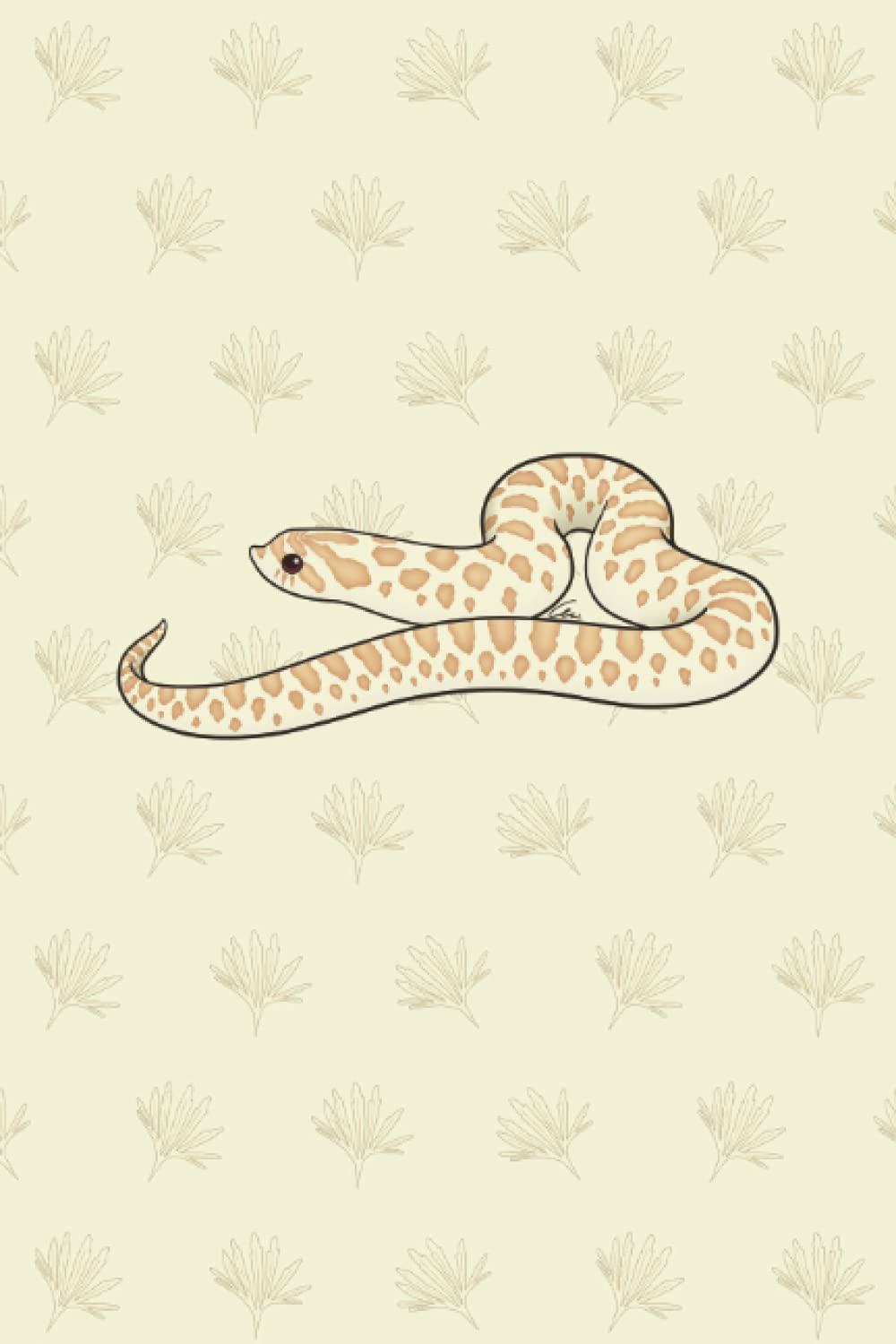 Albino Western Hognose Snake Notebook 6" x 9" - 120 College-Ruled Pages / 60 Sheets - The Perfect Gift For Any Snake Owner / Reptile Lover