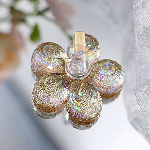 Panin Flower Shape Nail Art Practice Stands Magnetic Nail Art Tips Practice Display Stand DIY Nail Crystal Holder, Manicure Tools(Champagne)