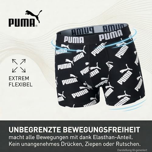 Puma Children Unisex Boxer Unterwäsche, Schwarz, 146-152 EU – Ansicht 7