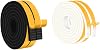 13 Ft High Density and 13 Ft High Density Weather Stripping Door Seal Strip, Soundproofing Weatherproof, Foam Seal Tape for Doors & Windows, 1In x 38In,34In x 38In