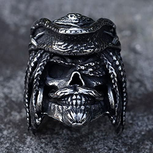 Image of 2023 Skull Ring Cool Evil Death Punk Rock Stainless Steel Rings Aly Style Jewelry