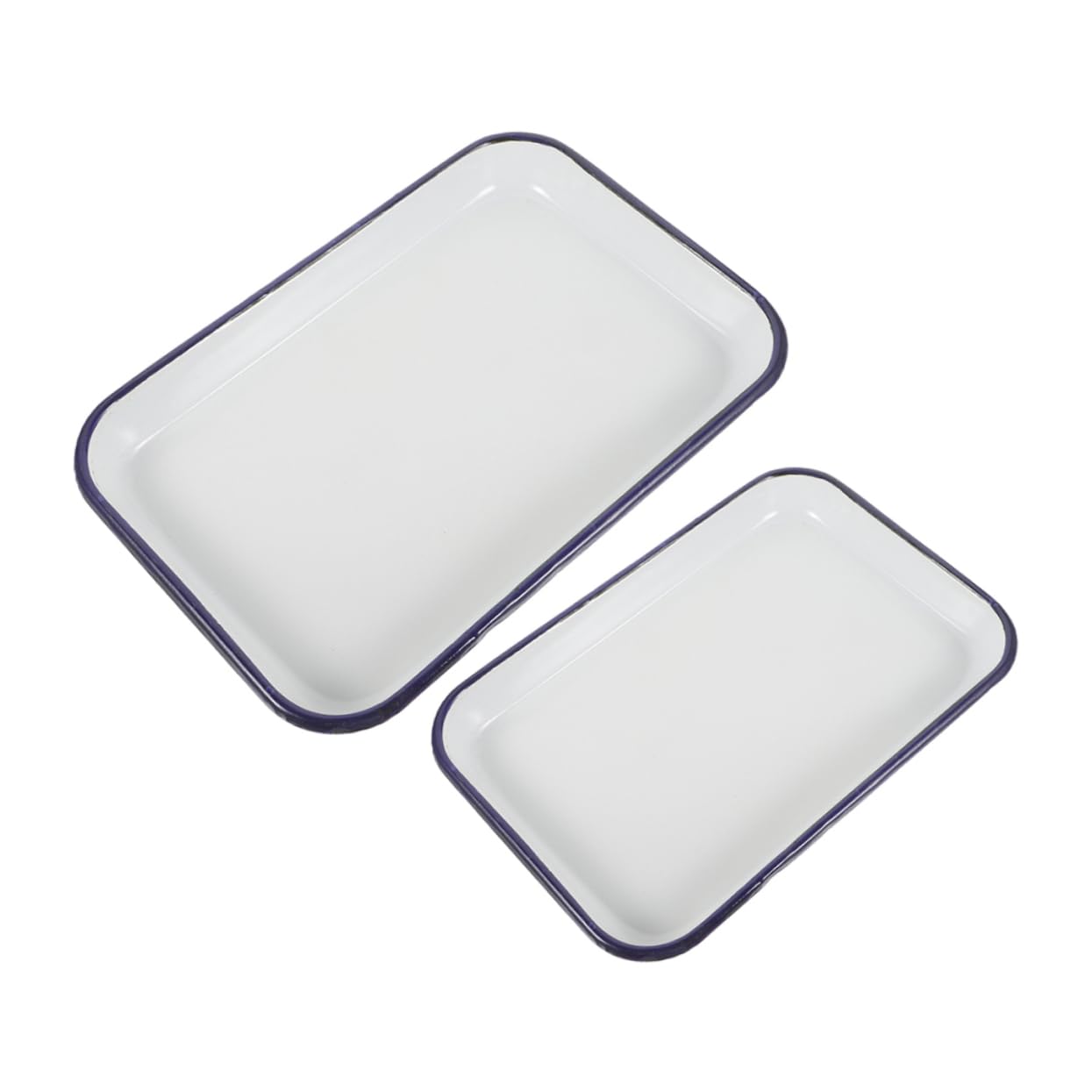 Plaques de cuisson émail rectangulaires Toyvian lavables lave-vaisselle pour tarte