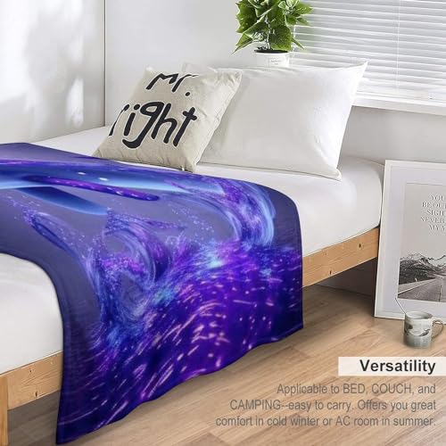 Manta de delfín sofá franela manta cálida reversible para salón 7