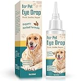 Dog Eye Drops, Natural Eye Drops for Dogs, Advanced Dog Eye Infection Treatment, Relieves Pink Eye and Allergies Symptoms, Daily Eye Care for Dogs and Cats