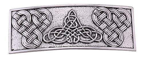 EUEAVAN Classic Celtic Knot Triquetra Talisman for Eternal Love Hair Clips Barrette Gift for Girls Women (Antique Silver)