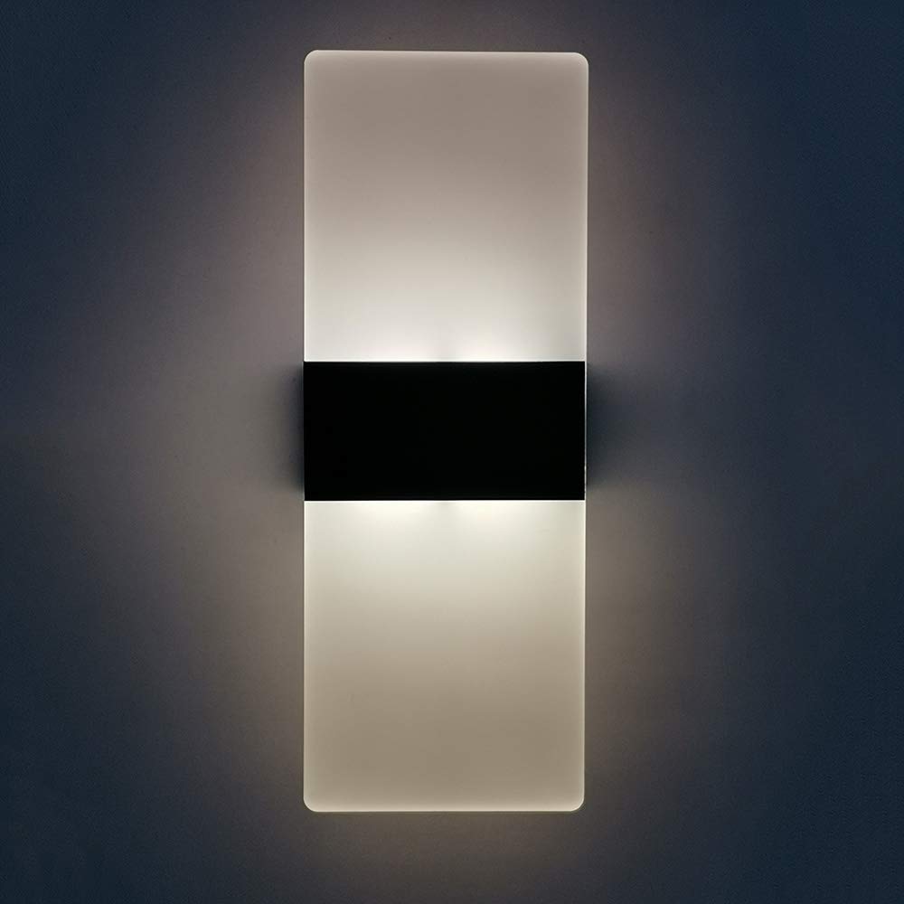 suzicca 6W Modern Wall Sconce Up Down Lamp Acrylic LEDs Wall Mounted Lights Indoor Lighting for Bedroom Balcony Hallway Corridor Stairs