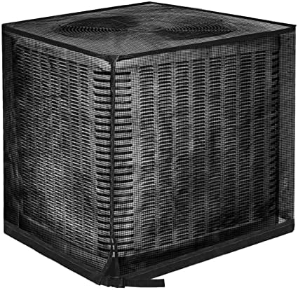 TRELC Air Conditioner Cover, All Seasons Mesh Air Conditioner Cover for Outdoor AC Unit, Adjustable AC Unit Defender Cover Protect from Clogging - Leaves, Twigs, Cotton Wood (31.5" x 31.5" x 35.4")
