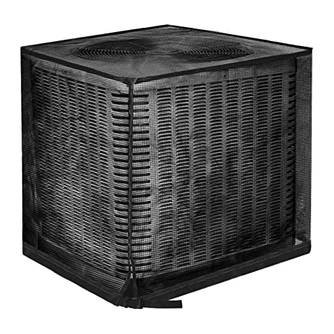 TRELC Outdoor Air Conditioner Cover, Mesh Air Conditioner Cover for Outside Units, All Seasons AC Unit Cover AC Mesh Cover Protect from Clogging - Cottonwood, Leaves, Weeds (27.5" x 27.5" x 31.5") Cover