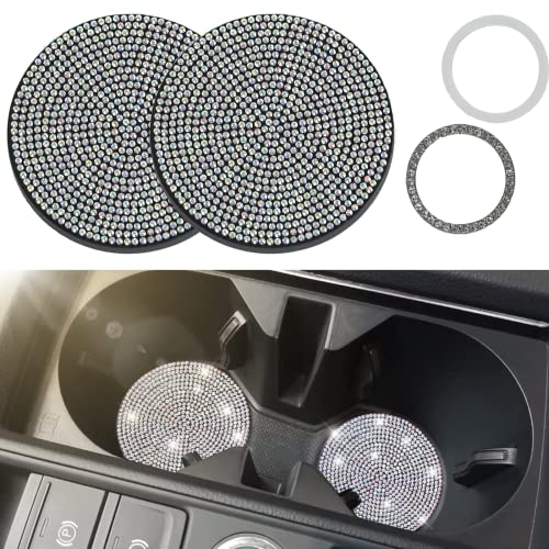 INSMEER 3 lámparas de Destello de diámetro para automóviles 2 portavasos de Silicona Antideslizante para Coche (Multicolor) Cover