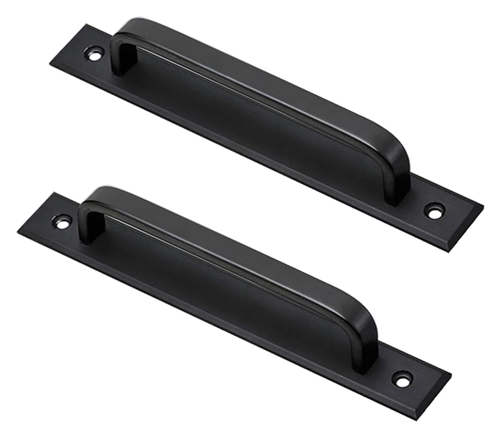 Voplivat Black Kitchen Cupboard Handles, Aluminum Bow Door Handle 2 Pack 160Mm/192Mm Hole Distance For Wardrobe Cabinet Barn(Hole Distance: 160Mm)