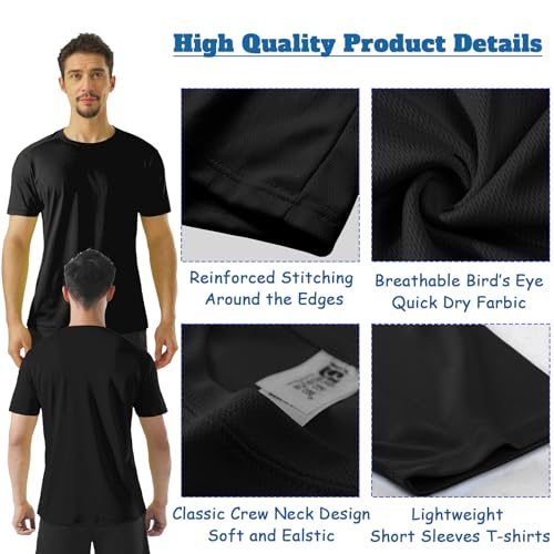 BeautyWill Custom Logo Men’s T-Shirts Dry Fit Flourescent Work Shirts Athletic Construction Outdoor Activewear for Men4