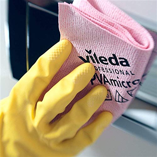 Vileda Professional | Pva Microfiber Cloth Red | All Purpose Cleaning Shammy | Synthetic Chamois Towel | Smooth & Absorbent Materials | 5 Pack #TOP2