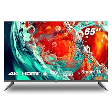 HQ Smart TV 65" 4K com Conversor Digital externo 3 HDMI 2 USB WI-FI Design Slim e Tela Frameless