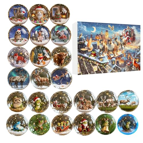 NX}X Aj} Advent CalendarAf炵v[gA1AAnimals Advent CalendarAAȖ쐶̒uAnIȃNX}XJEg_EAlAqoP[Vp[eB[p