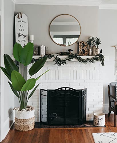 Momoplant 62 Inch Artificial Silk Bird Of Paradise Palm Tree Potted Plant Faux Greenery Tree For Indoor Outdoor Decoration 5.1Ft Feaux Plants #TOP4
