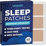 MONIER Sleep Patches for Adults Extra Strength | Easy-to-Apply Sleep Patch with Melatonin & Valerian | Relax & Wake Up Refreshed | Long-Lasting Night Comfort for Men & Women | 60 Patches