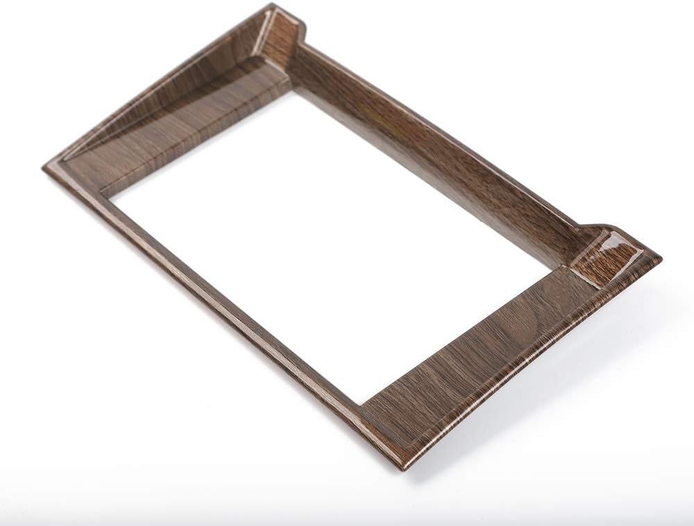 Car Dashboard GPS Navigation Panel Decoration Frame Trim Cover for Ford F150 2015 2016 2017 (Wood Grain)