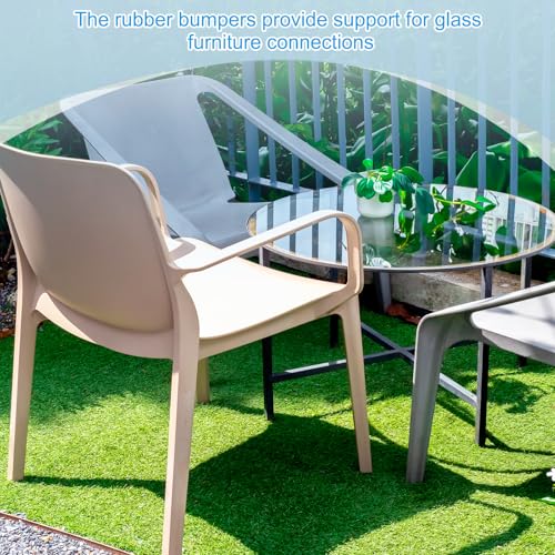 Protectores de mesa de vidrio con tallo de 6 mm que amortiguan impactos y evitan deslizamientos 6