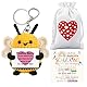 XIEXIESHER Einschulung Mädchen Geschenk, Glück Biene Positive Geschenk, Bee Pocket Hug, Schultüte Füllung Mädchen, Schulkind 2025 Mädchen Glücksbringer Schulanfang Geschenke für Mädchen