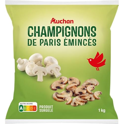 AUCHAN Champignons de Paris émincés 1 kg