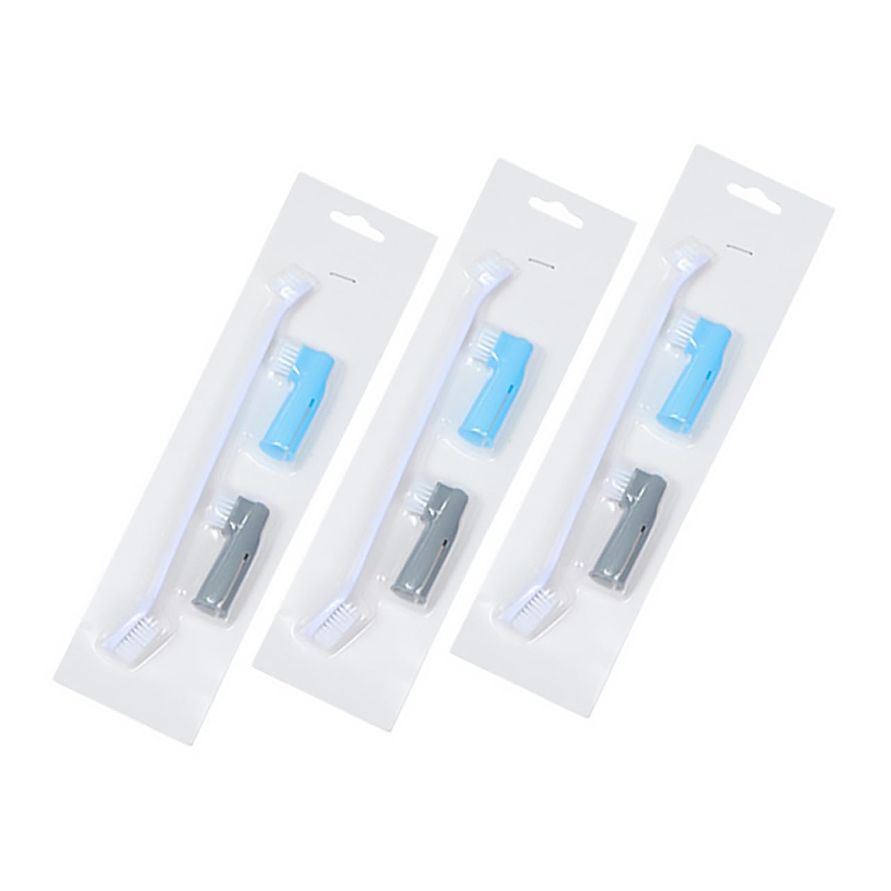 BESPORTBLE 3Pcs Cat Dog Toothbrushes and Finger Tooth Brushes for Cleaning for Cats and Dogs Randomly Packed