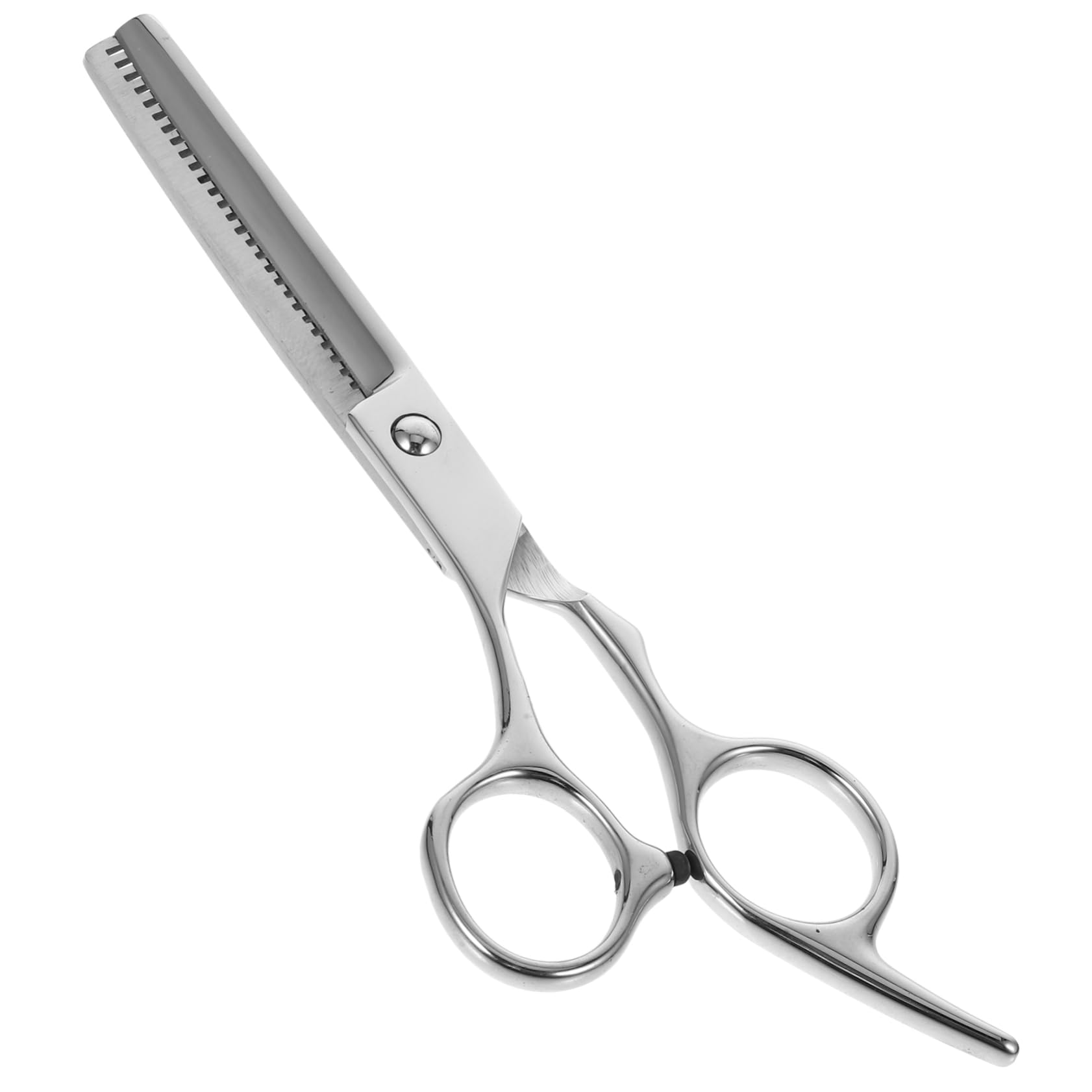 PLAFOPE Tijeras de Peluquería para Cortar Pelo, Metal Plata, Dentado 10%, Uso Doméstico y Salón, No se Atascan Oxidan