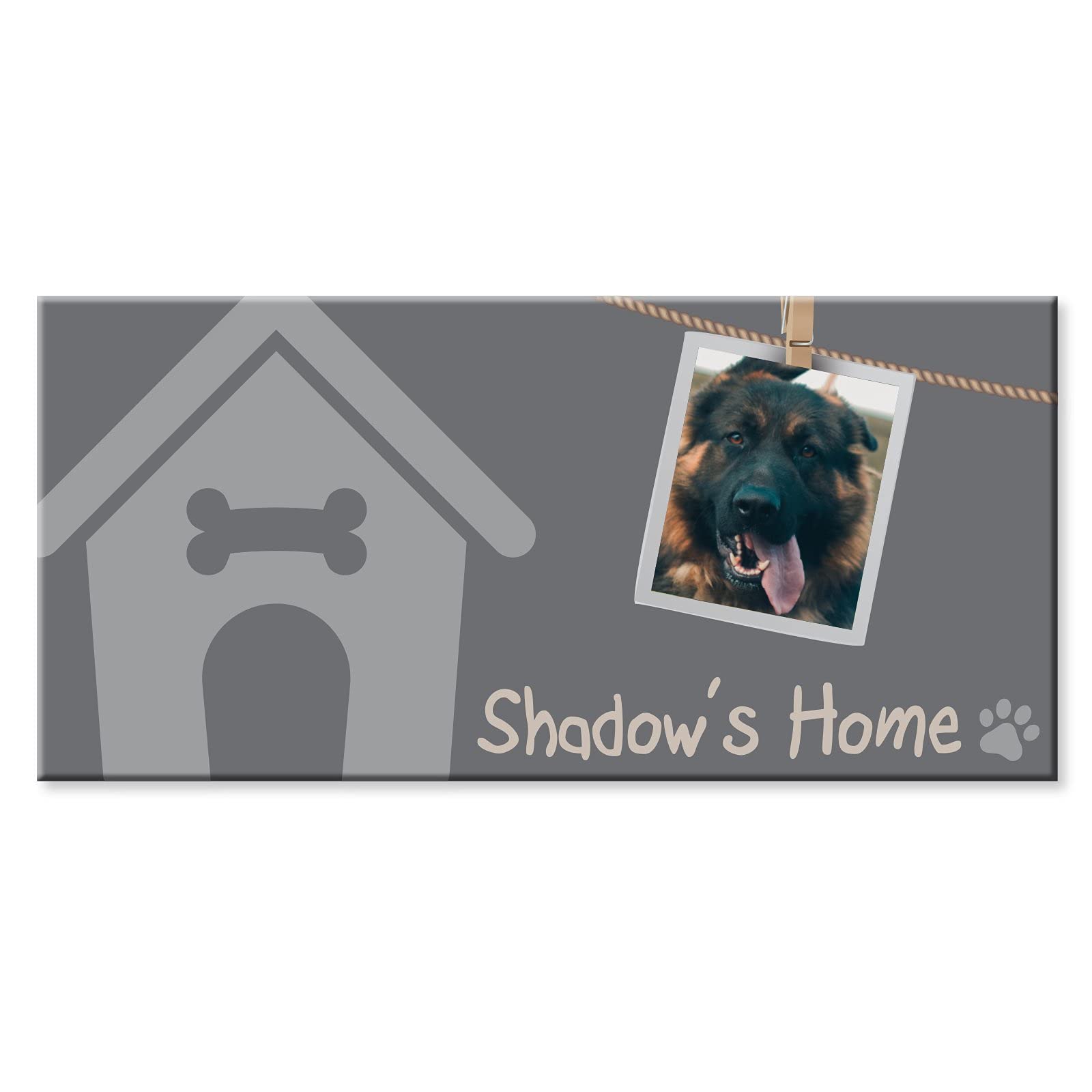 YouPersonalise Dog House Door Sign *DARK GREY*
